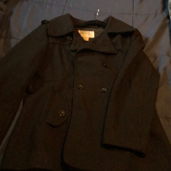 Black Wool Midlenth Trenchcoat - Picture 2 of 3